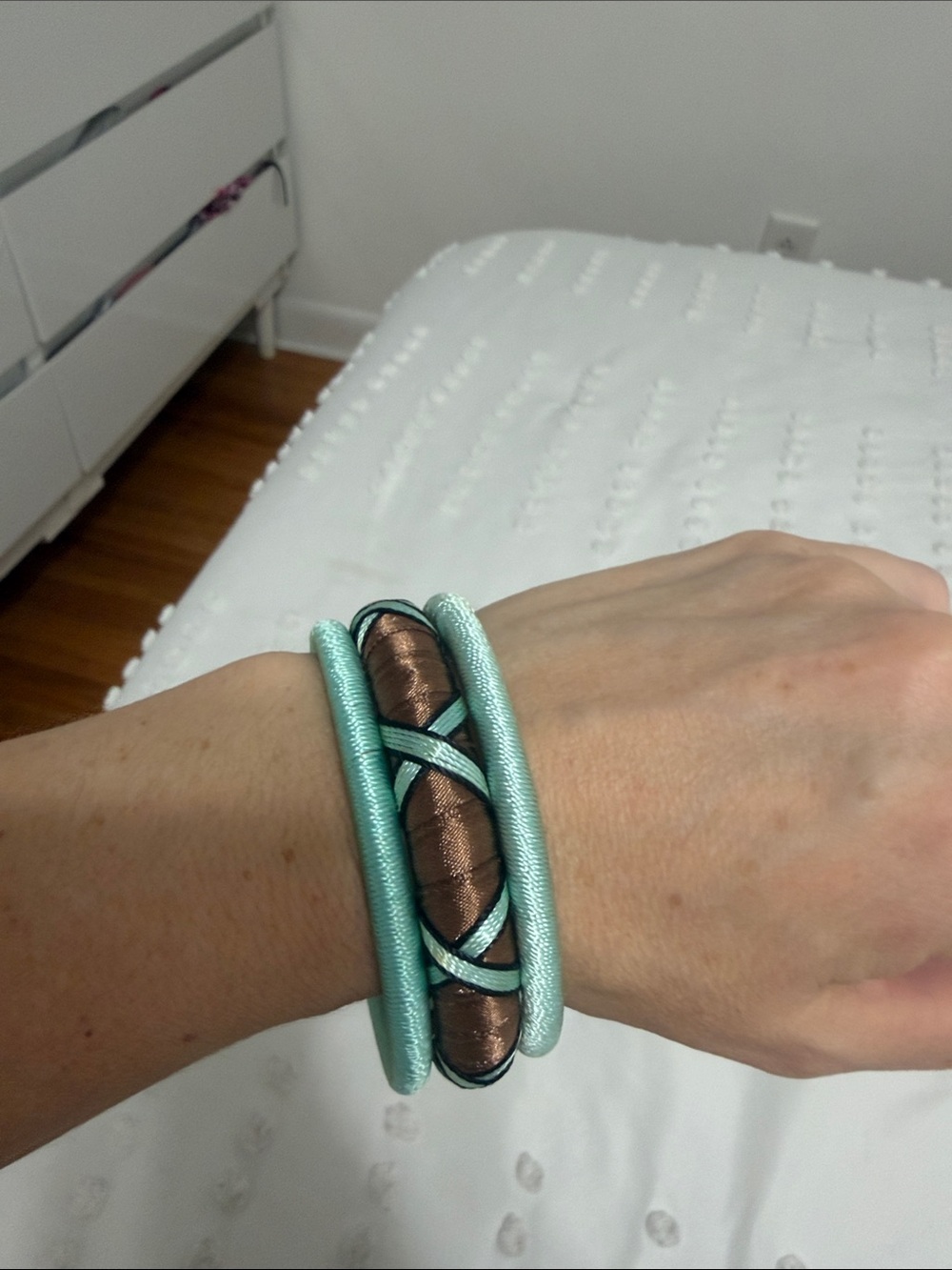 Mint Green and Brown Smart Bracelet - Unbranded